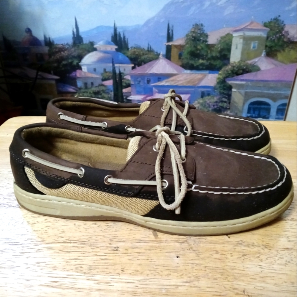 ⛵Classic Aloha Island Boat Shoe Brown 9.5, Like🆕New!,Make A Nice Gift. 🎁